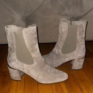 Vaneli Charcoal Suede Heeled Boots